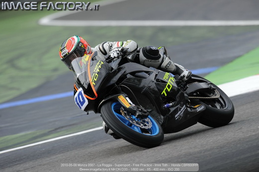 2010-05-08 Monza 0567 - La Roggia - Supersport - Free Practice - Imre Toth -  Honda CBR600RR